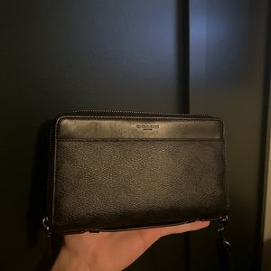 Coach Monogram Double Zipper Wallet